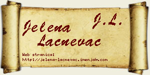 Jelena Lačnevac vizit kartica